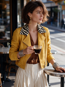 Women's American Retro Casual Lapel Collar Faux Suede Zip-Up Jacket ZMZ1712I6ZYY