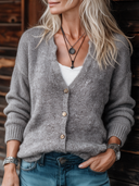 Women's Retro Casual Loose Cotton Yarn Knit Sweater Street Style Cardigan ZMZ1887I9ZJY