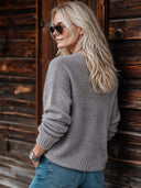Women's Retro Casual Loose Cotton Yarn Knit Sweater Street Style Cardigan ZMZ1887I9ZJY