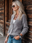 Women's Retro Casual Loose Cotton Yarn Knit Sweater Street Style Cardigan ZMZ1887I9ZJY
