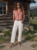 Women's Vintage Casual Street-Style Cotton-Linen Long-Sleeve Shirt ZMZ1865I7ZJY