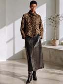 Women's American Retro Casual Leopard-Print Faux Suede Jacket With Asymmetric Front Closure ZMZ1813I3ZYY