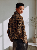 Women's American Retro Casual Leopard-Print Faux Suede Jacket With Asymmetric Front Closure ZMZ1813I3ZYY