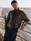 Women's American Retro Casual Leopard-Print Faux Suede Jacket With Asymmetric Front Closure ZMZ1813I3ZYY