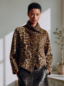 Women's American Retro Casual Leopard-Print Faux Suede Jacket With Asymmetric Front Closure ZMZ1813I3ZYY