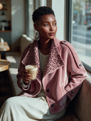 Women's American Retro Casual Leopard Print Collar Single-Breasted Velvet Jacket ZMZ1880I1ZYY