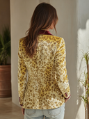Women's American Retro Leopard Print Velvet Single-Breasted Blazer ZMZ2178I2ZYY