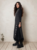 Women's Sleeveless Ribbed Knit Maxi Dress With Button Side Slit ZMZ2390I6YZH