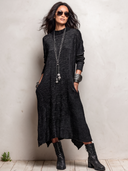 Women's Asymmetric Hem Sparkle Knit Maxi Dress With Pockets ZMZ2339I8YZH