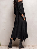 Women's Asymmetric Hem Sparkle Knit Maxi Dress With Pockets ZMZ2339I8YZH