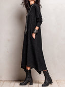 Women's Asymmetric Hem Sparkle Knit Maxi Dress With Pockets ZMZ2339I8YZH