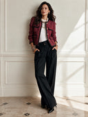 Women's Fashionable Chanel-style Tweed Button Jacket ZMZ2448I4SWL