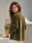 Women's American Retro Casual Velvet Jacket With Lapel, Multiple Pockets, And Single-Breasted Closure ZMZ2410I2ZYY