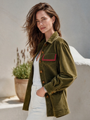 Women's American Retro Casual Velvet Jacket With Lapel, Multiple Pockets, And Single-Breasted Closure ZMZ2410I2ZYY