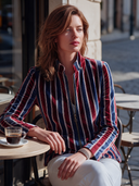 Women's American Retro Casual Stand-Collar Zip-Up Printed Velour Jacket ZMZ2425I7ZYY