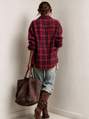 Women's Casual Plaid Collared Long-sleeved Shirt ZMZ2985I9XT