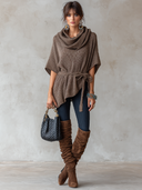 Women's Casual Turtleneck Loose Knit Sweater ZMZ2906I5XT