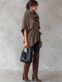 Women's Casual Turtleneck Loose Knit Sweater ZMZ2906I5XT