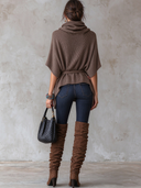 Women's Casual Turtleneck Loose Knit Sweater ZMZ2906I5XT