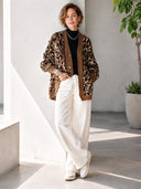 Women's Stylish Leopard Pattern Button-Front Knit Cardigan ZMZ3087I7SWL