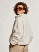 Women's Classic American Casual Stand Collar, Zip Front, Long Sleeves, And Pockets Loose-Fit Fleece Sweatshirt ZMZ3000I5ZYY