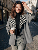 Women's Classic Casual Plaid Lapel, Cuffs, And Single-Breasted Closure Jacket ZMZ2933I8ZYY
