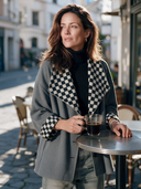 Women's Classic Casual Plaid Lapel, Cuffs, And Single-Breasted Closure Jacket ZMZ2933I8ZYY