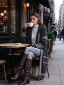Women's Vintage-Style Casual Jacquard Knit Cardigan ZMZ0912J1XT