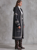 Women's Vintage-Style Casual Jacquard Knit Cardigan ZMZ0912J1XT