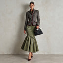 Women's French-style Stand-collar Slim-fit Tweed Jacket ZMZ1324J0XT
