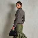 Women's French-style Stand-collar Slim-fit Tweed Jacket ZMZ1324J0XT
