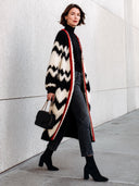 Women's Classic Warm Buttonless Patterned Knit Cardigan ZMZ1319J7SWL