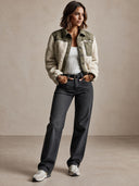 Women's Vintage Casual Quilted Cotton-Panel Jacket With Plush Collar And Single-Breasted Closure ZMZ1378J6ZJY