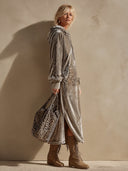 Women’s Vintage Casual Leopard-Print Paneled Velvet Long-Sleeve Hooded Maxi Dress ZMZ1306J7ZJY