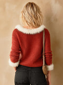 Women’s Vintage-Style Casual Long-Sleeve Knitted "Merry Christmas" Pullover Sweater ZMZ1578J0ZJY