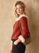 Women’s Vintage-Style Casual Long-Sleeve Knitted "Merry Christmas" Pullover Sweater ZMZ1578J0ZJY