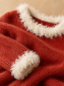Women’s Vintage-Style Casual Long-Sleeve Knitted "Merry Christmas" Pullover Sweater ZMZ1578J0ZJY