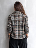 Women’s Classic Plaid Faux-Wool Double-Button Lapel Jacket ZMZ1550J5SWL
