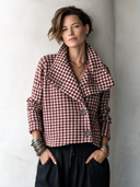 Women’s Classic Houndstooth Two-Button Lapel Jacket ZMZ1598J1SWL