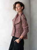 Women’s Classic Houndstooth Two-Button Lapel Jacket ZMZ1598J1SWL