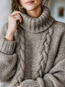 Women’s Classic Warm Jacquard Turtleneck Pullover Sweater ZMZ1512J7SWL