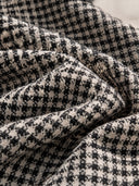 Women’s French-Style Vintage Elegance Houndstooth Maxi Dress With Bell Sleeves, Round Neck A-Line Long Sleeve Dress ZMZ2043J3ZYY