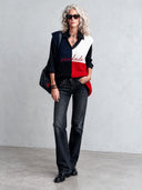 Women’s Classic Retro Colorblock V-Neck Knitted Vest ZMZ2027J5SWL