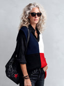 Women’s Classic Retro Colorblock V-Neck Knitted Vest ZMZ2027J5SWL