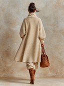 Women’s Casual, Loose-fit, Mid-length Teddy Fleece Coat ZMZ2040J1XT