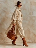 Women’s Casual, Loose-fit, Mid-length Teddy Fleece Coat ZMZ2040J1XT