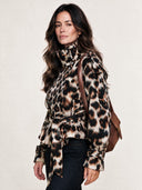 Women's Fashion Leopard Print Stand Collar Wool Blend Belt Jacket ZMZ2108J1SWL