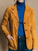 Women’s Vintage-Style Casual Faux Suede Single-Breasted Jacket With Pockets ZMZ2329J1ZJY