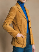 Women’s Vintage-Style Casual Faux Suede Single-Breasted Jacket With Pockets ZMZ2329J1ZJY