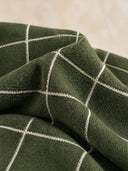 Women's Retro Casual Knitted Plaid Round Neck Pullover Long Sleeve Midi Dress ZMZ2321J1ZJY
